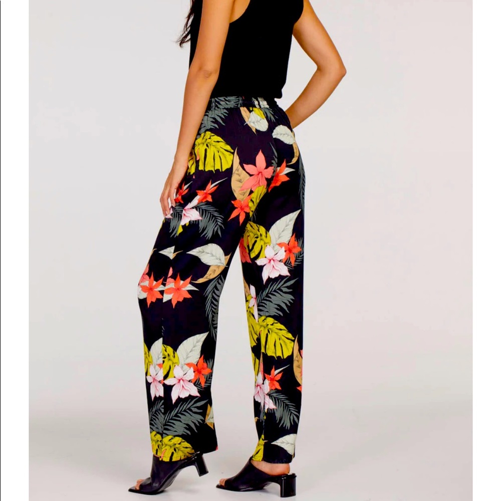 NWOT TRIBAL Floral Print Wide Leg Pants